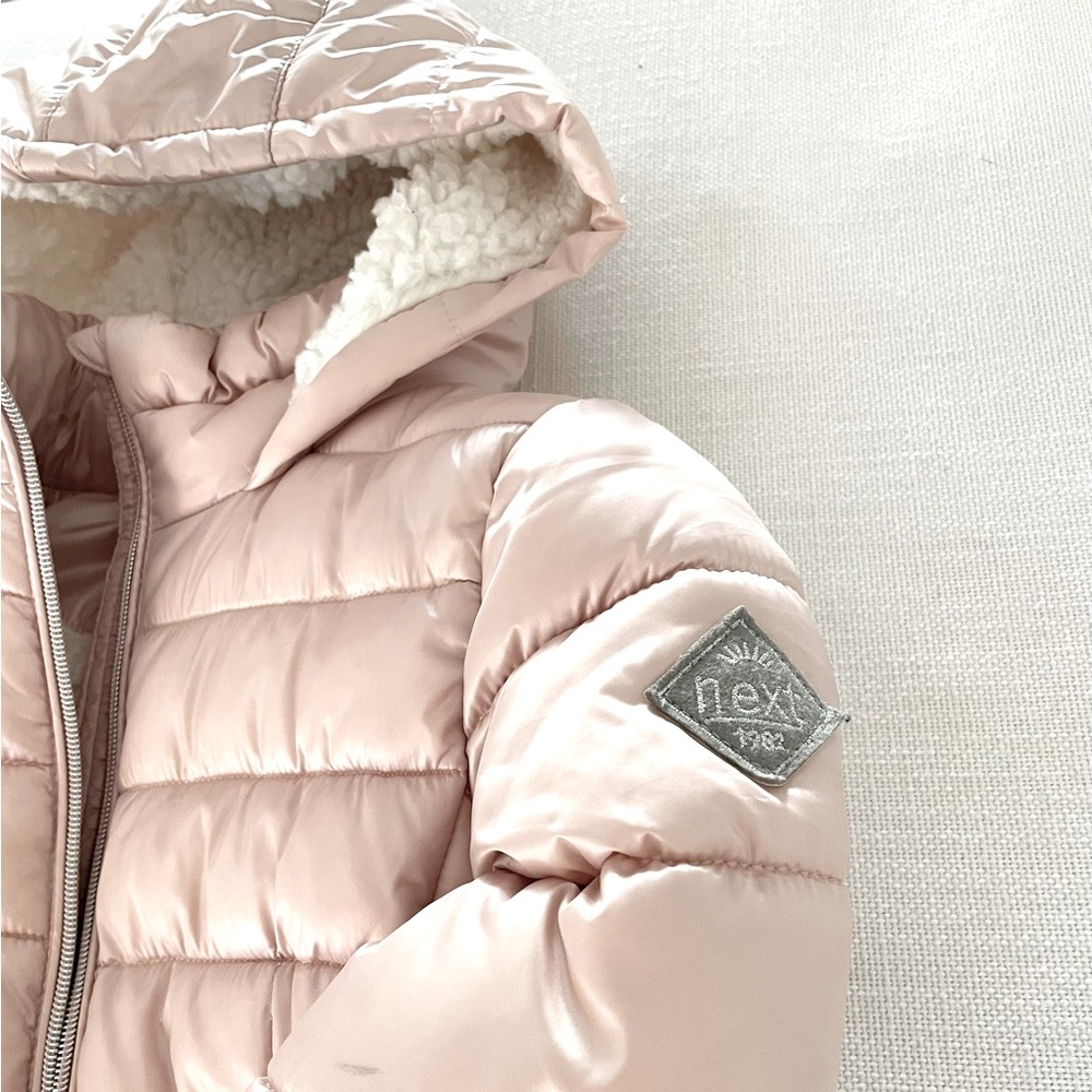 Puffer jacket, Light metallic pink. Girls Size 7Y. Perfect condition.